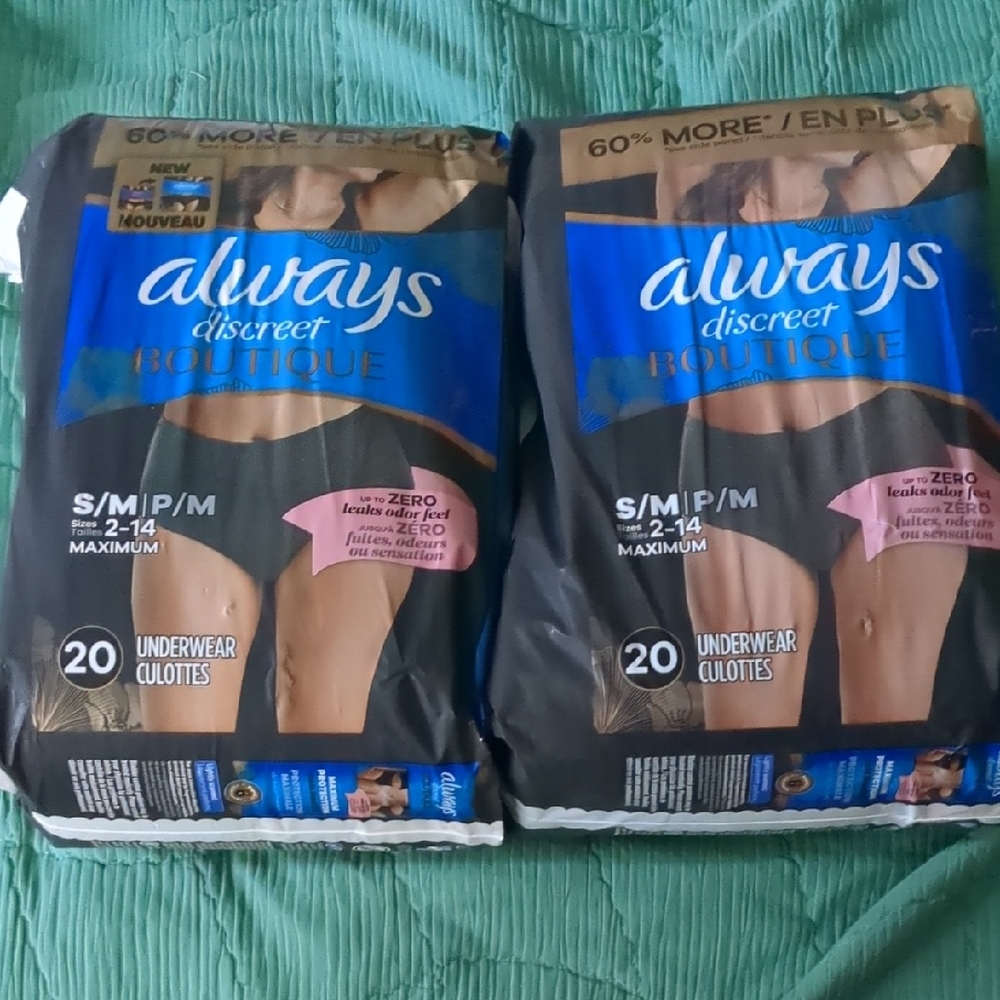 Always Discreet Boutique Underwear - Black.